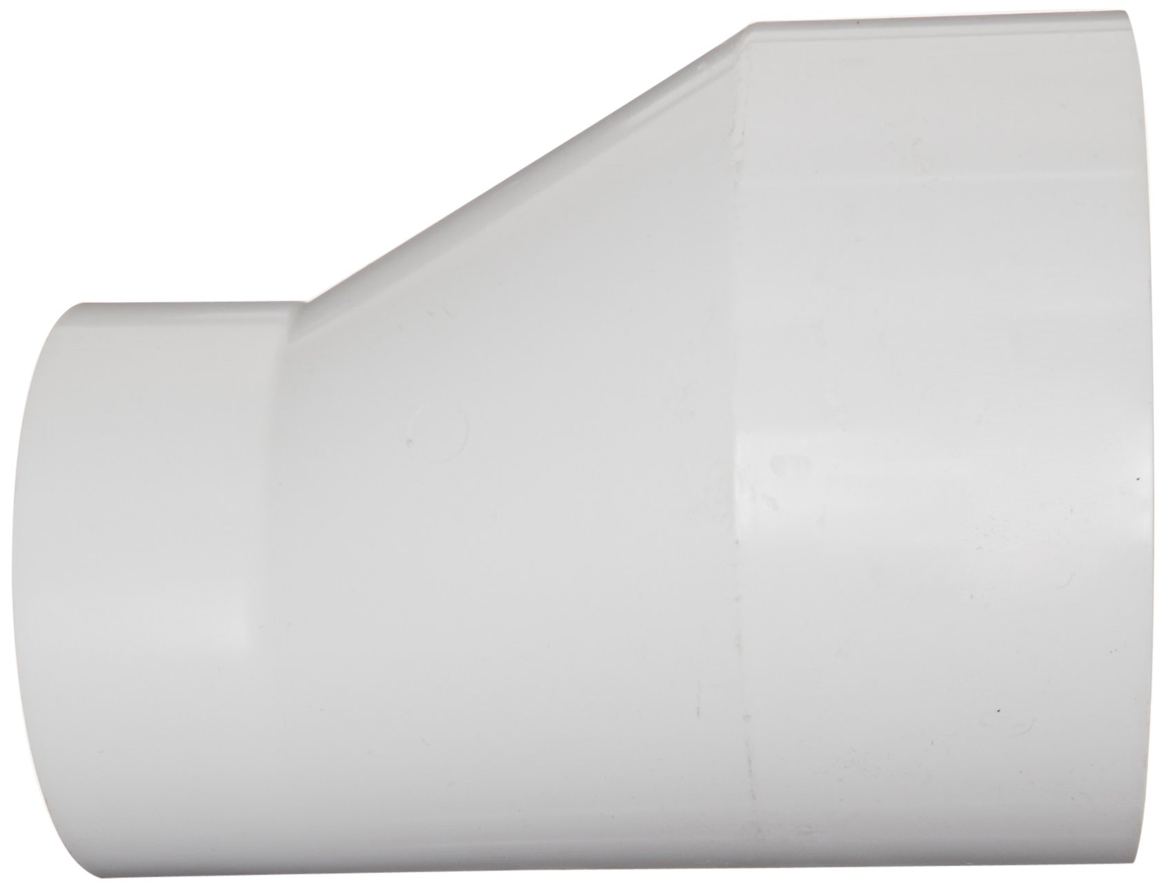 Pushglossy 6" X 4" PVC Pipe Fitting Schedule 40 Compatible With 429-E Series Eccentric Reducer Coupling Suitable For High-flow Capacity, Plumbing, Irrigation, Pool, Spa, White - View #2