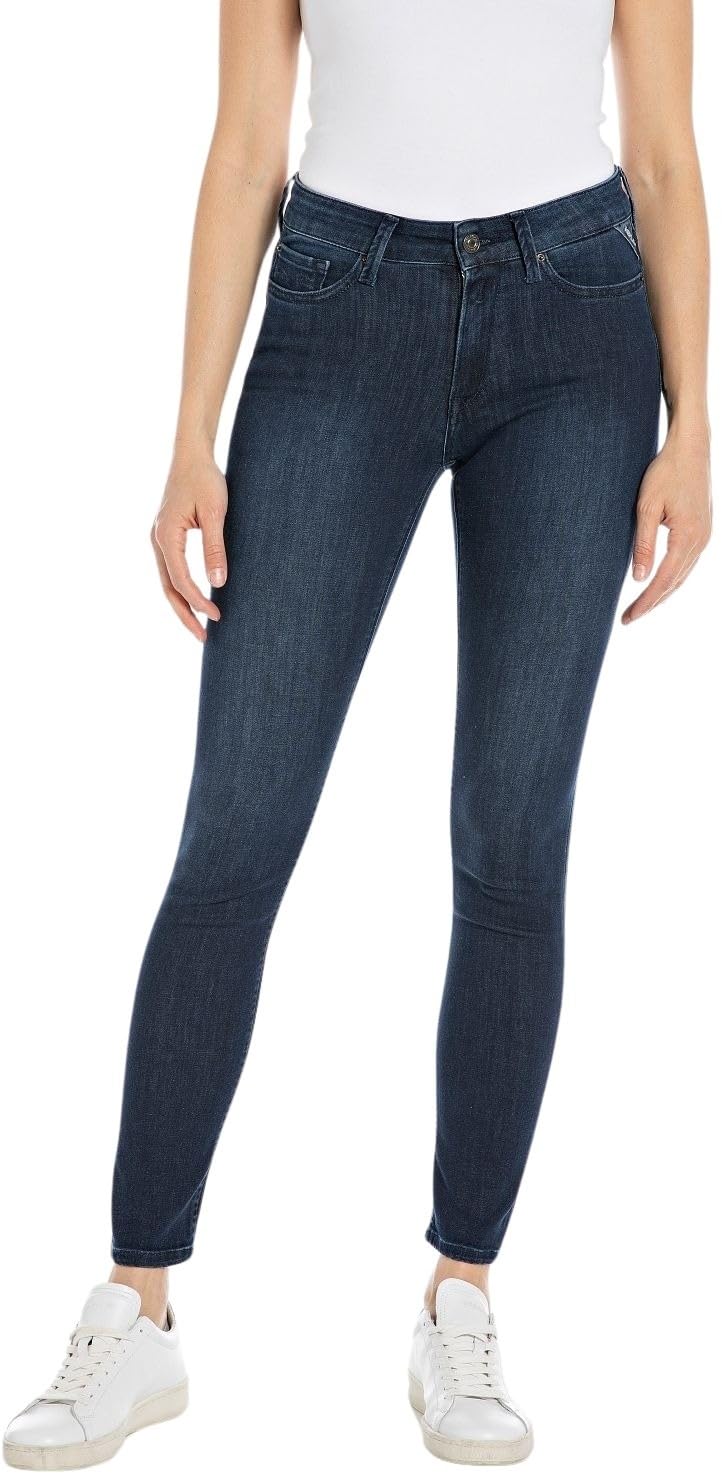 Replay women's jeans with power stretch, blue (Dark Blue 007), 28W / 32L