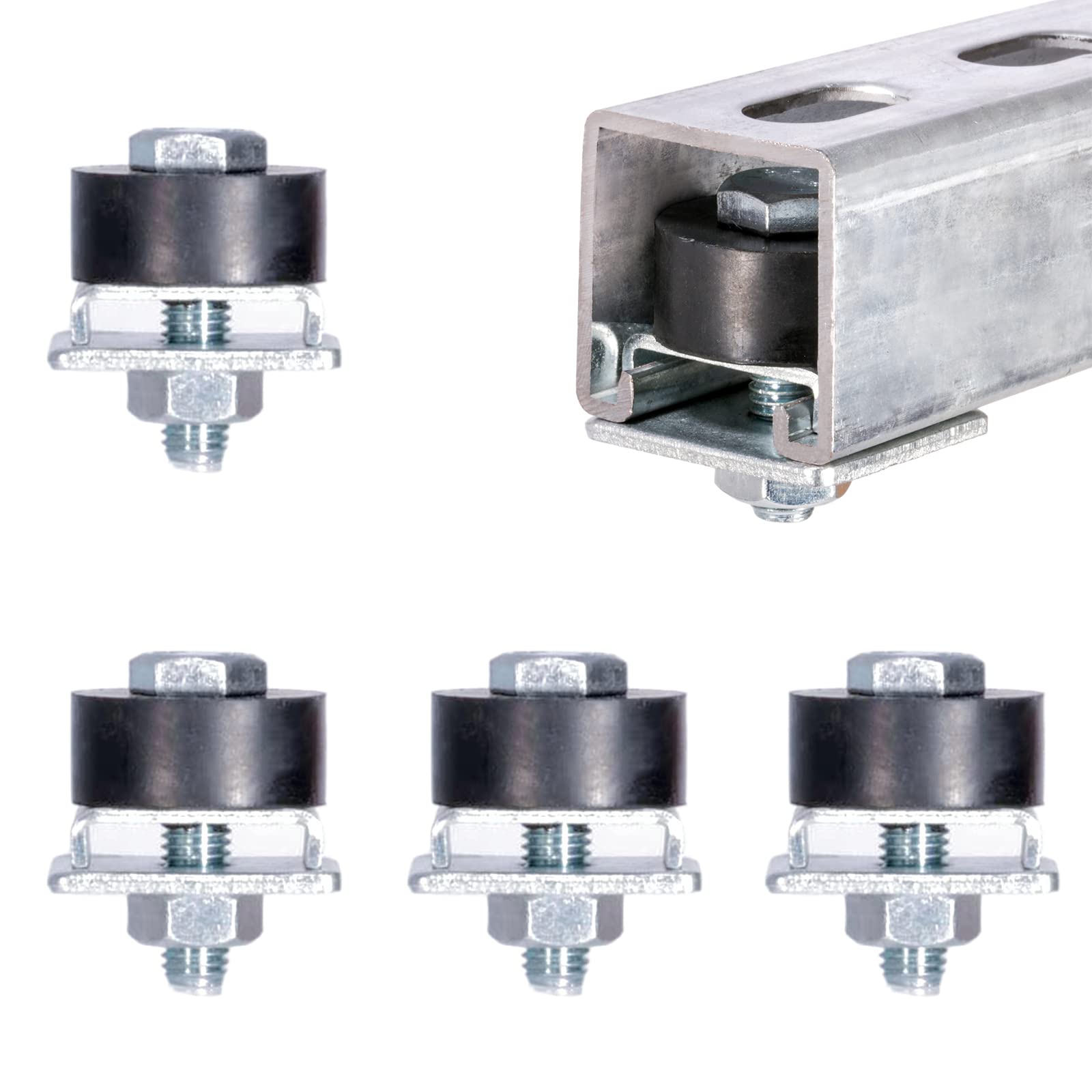 SKTREX Trolley Roller Wheels Limit Trolley Assembly Positioning for Unistrut Strut Channel with 1-5/8" Wide and All 1-5/8" or Taller Strut Channel Pack of 4