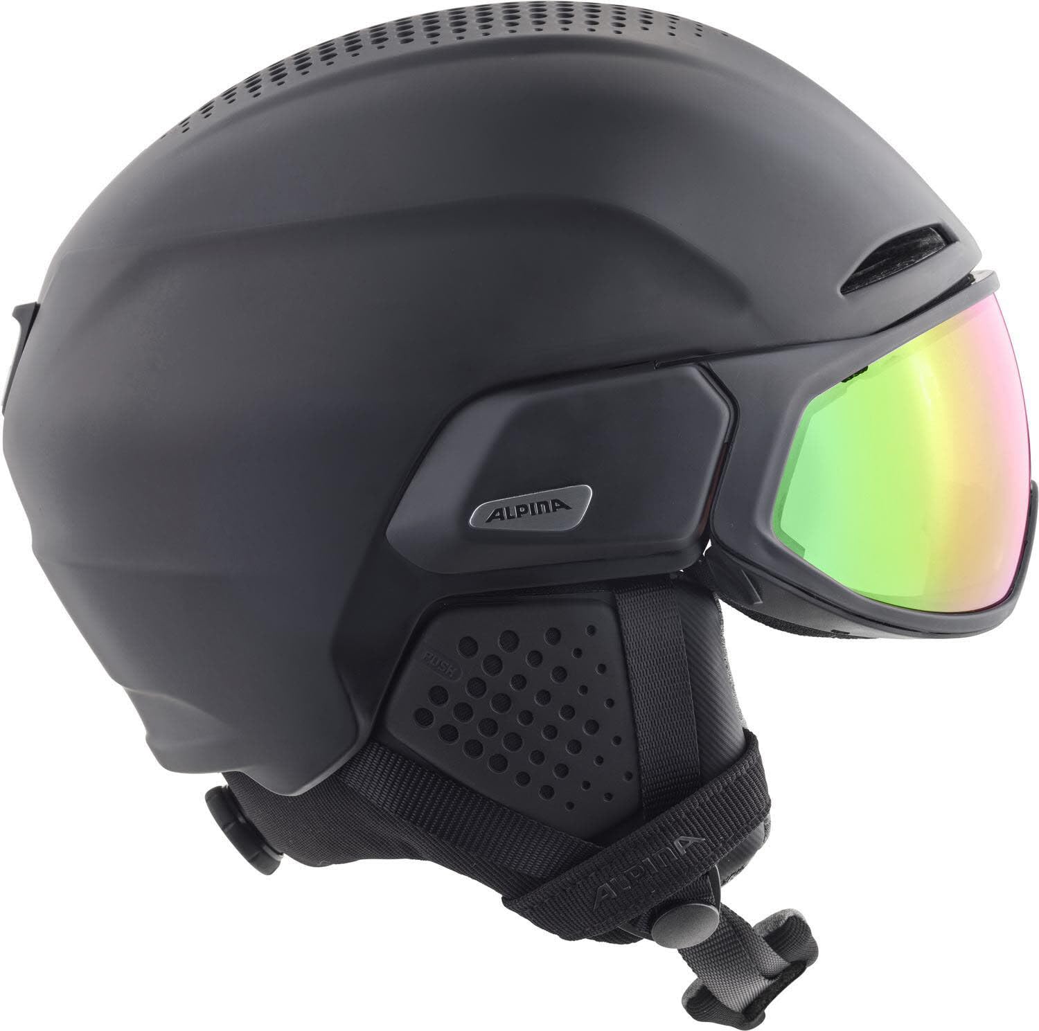 ALPINA Alto QV Helm 2024 Black matt/Cobalt Green