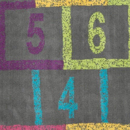 Miniatura 4 de Ottomanson Children's Collection - Alfombra de jardín, 2 pies, 7 pulgadas x 6 pies, color gris