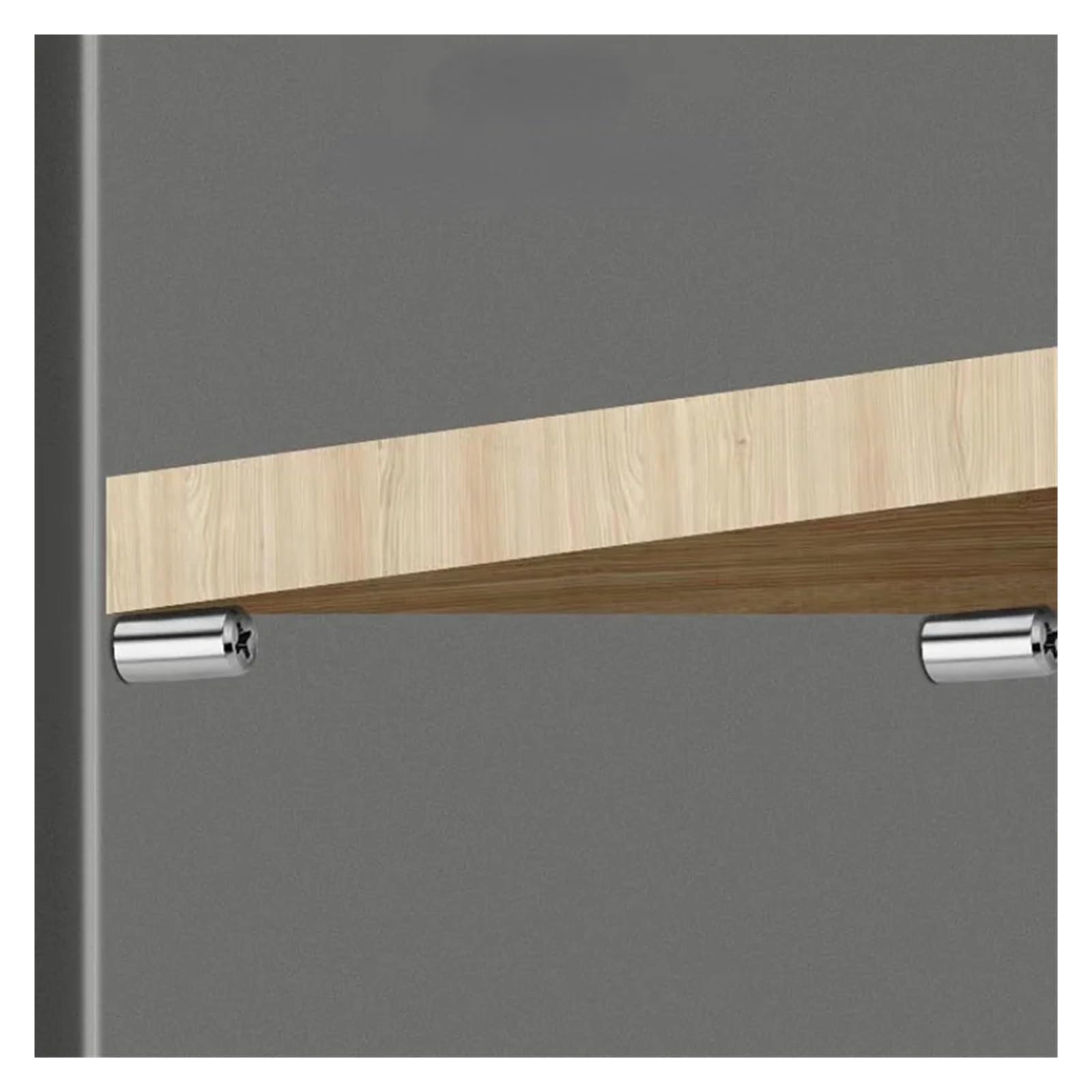 Perforadores de apoyo de estante Tornillo autorroscante en cruz con funda de goma for soporte de armario, cristal, clavo antideslizante for partición(White-4 Set)