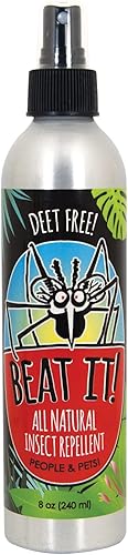 Beat IT! Repelente de insectos totalmente natural sin Deet (botella de aluminio de 8 onzas)