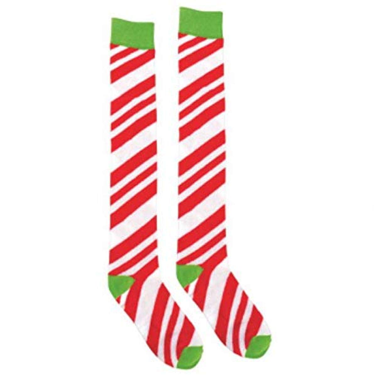 amscanamscan Candy Stripe Knee-High Socks, 1 Pair | Christmas Costume