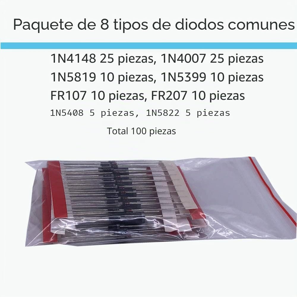Kit de componentes electrónicos MOGAOPI, diodos LED, resistencias de película metálica, paquete de condensador electrolítico, diodos comunes, condensadores cerámicos, caja surtido de transistores