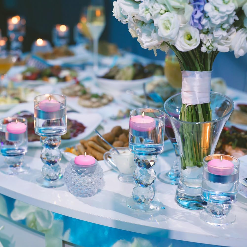 Pack of 90 Pink Floating Candles, Floating Candles, Unscented Floating Candles, Decorative Floating Candles, Floating Candles, for Wedding Pool, Valentine's Day Bath, Christmas Decoration