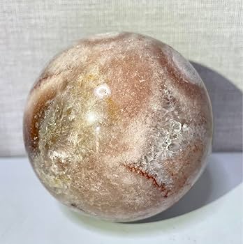 ピンクアメジスト 瑪瑙共生 ジオード スフィア 花付き ピンクアメジスト+桜瑪瑙共生 スフィア 天然石 | BLUE MOON STONE