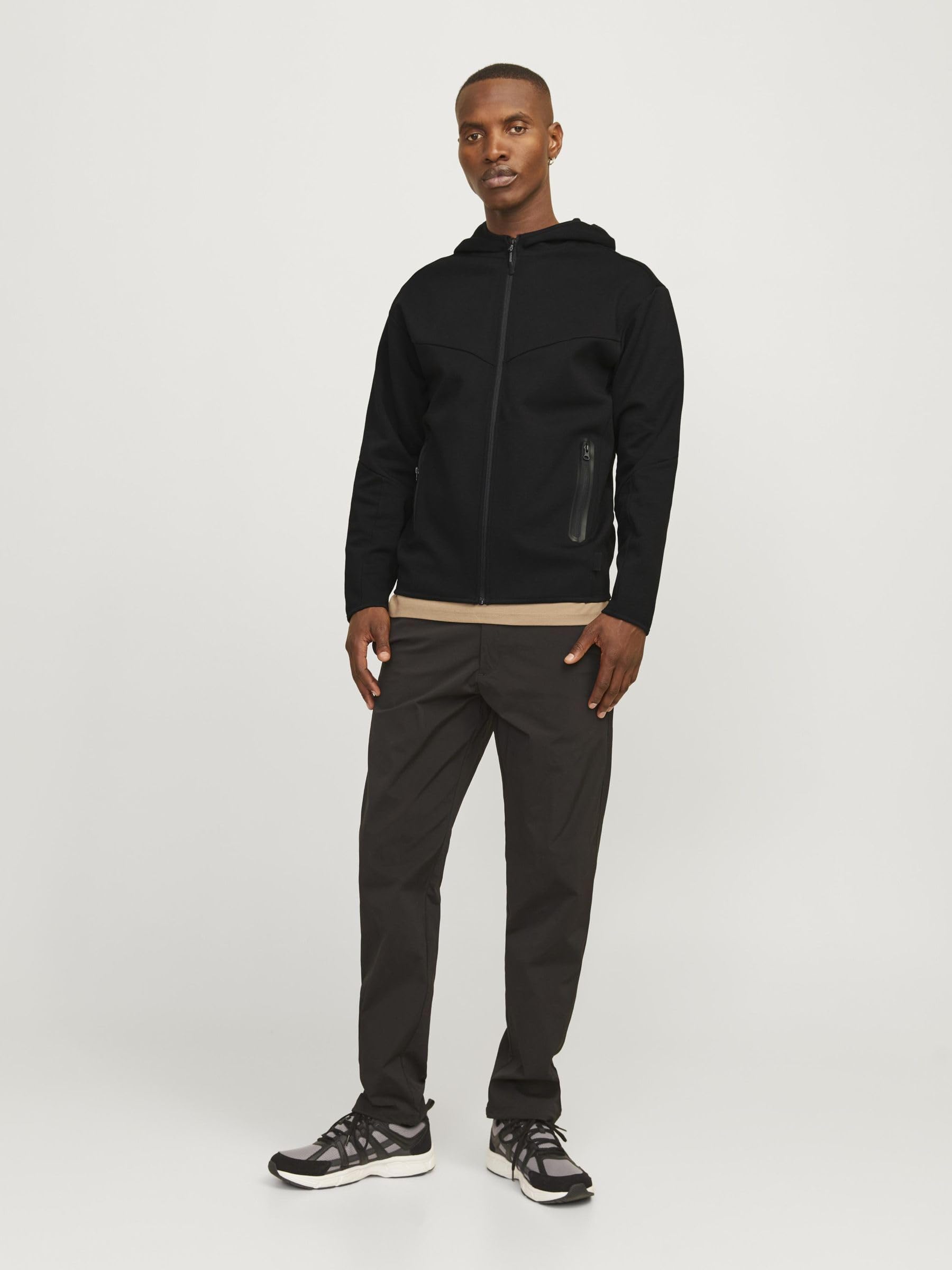 JACK & JONES Jcofusion Sudadera Con Cremallera Noos Sudadera con capucha Hombre