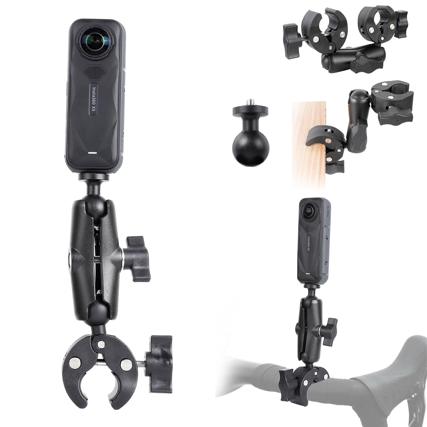 Moto Bicicletta Selfie Stick Monopiede Montaggio Staffa Manubrio per Insta360 X5 X3 X4 GoPro 13 12 11 10 9 DJI Action 6 Accessorio Moto Bicicletta Selfie Stick Monopiede Montaggio Staffa Manubrio per Insta360 X5 X3 X4 GoPro 13 12 11 10 9 DJI Action 6 Accessorio