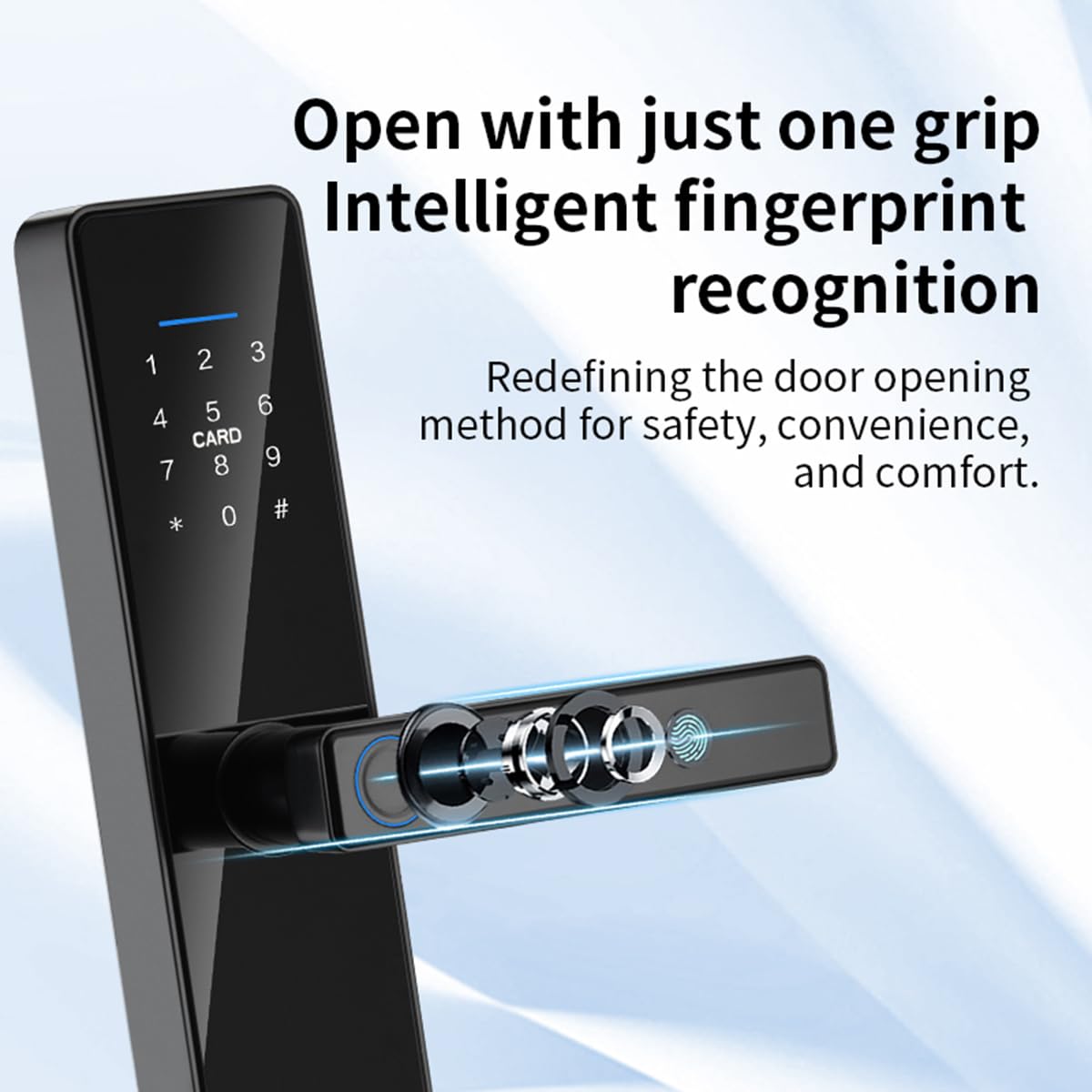 Tuya Smart Lock Fingerprint Door Lock with Keypad Electronic Deadbolt Compatible with Tuya App