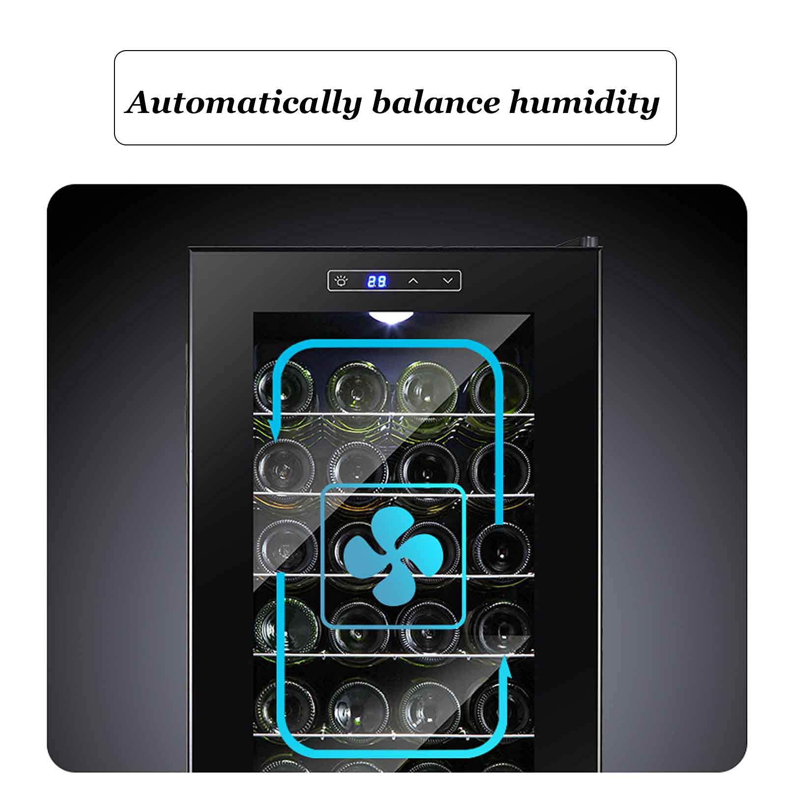 Dingyxin Beverage Refrigerator,Wine And Beverage Wine Cooler Mini Fridge Glass Can Cooler Counter Top Bar Fridge Quiet Operation Compressor For Office Or Bar 28 Bottles on Fridge.com - View 5