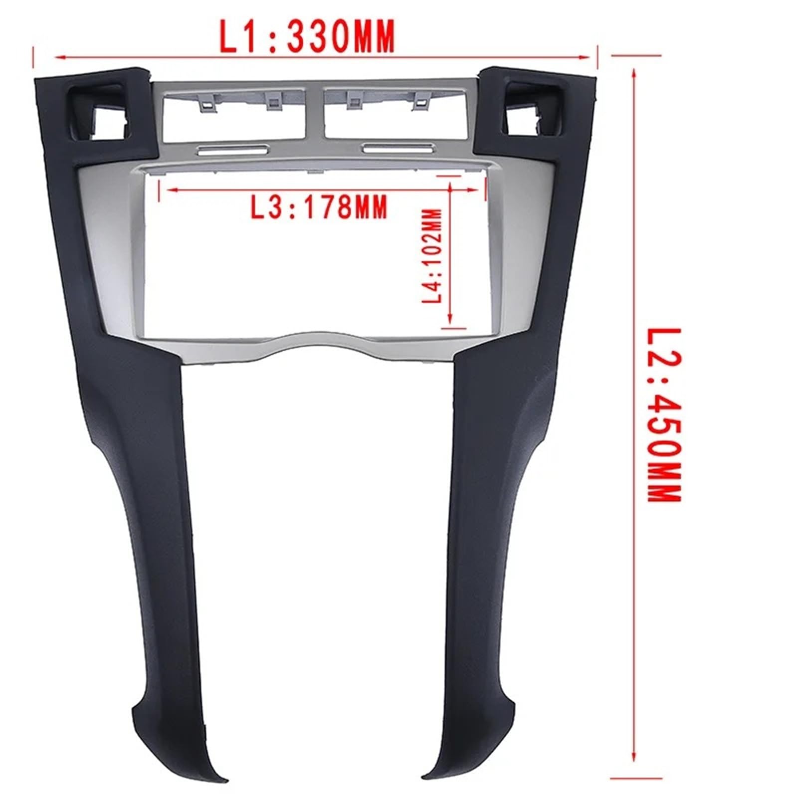 2 DIN Coche DVD/CD Radio Estéreo para Panel De Salpicadero Marco Adaptador Kit Ajuste para Toyota para Yaris para Vitz Platz 2005-2011 Marco Panel Radio Coche