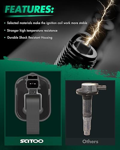 Vista 956 de SCITOO 1 bobinas de encendido con 4 bujías de iridio para Chevrolet 2011-2015 Cruze 1.4L 2016 Cruze Limited 1.4L 2012-2020 Sonic 1.4L 2013-2021 Trax