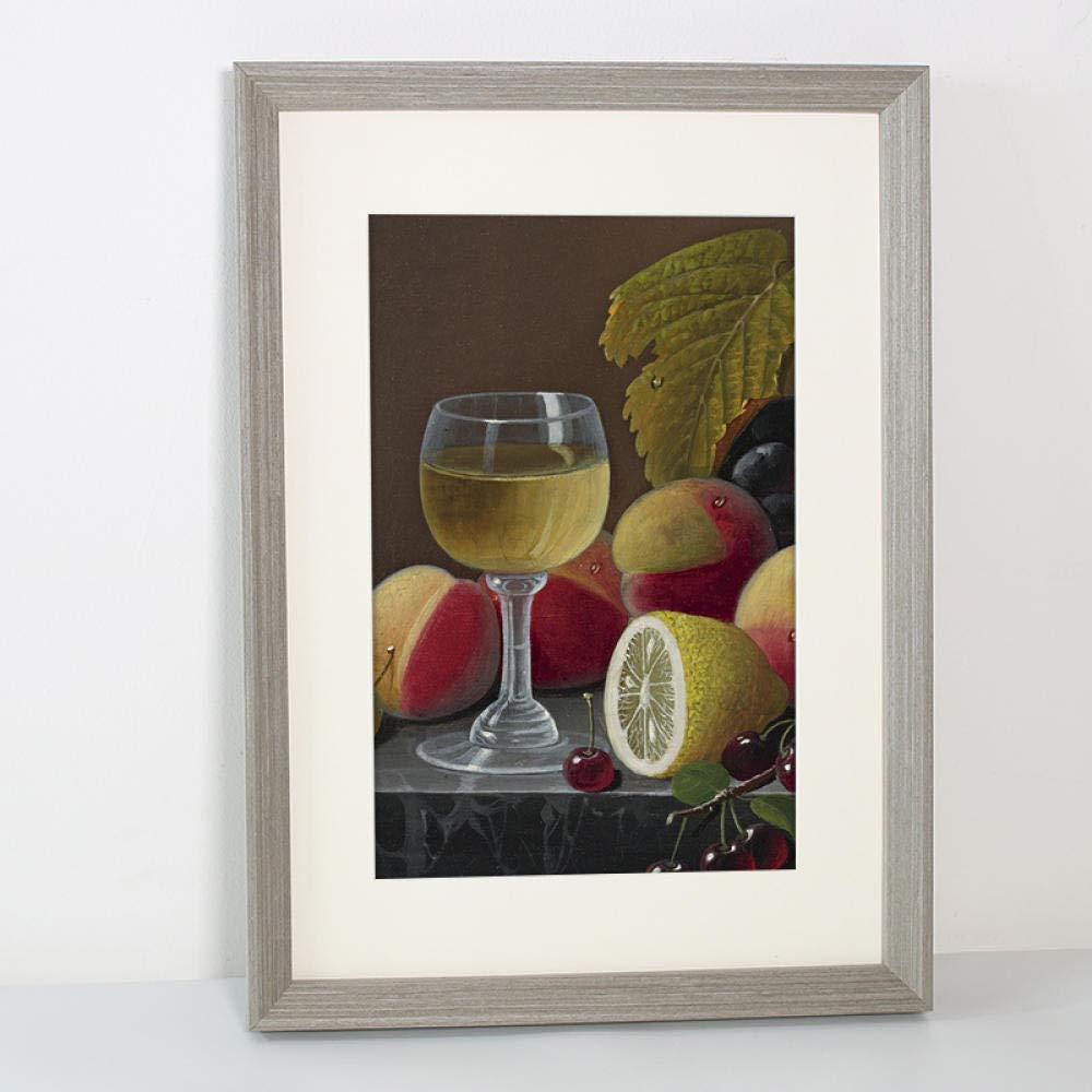 Bilderrahmen Fotorahmen Bildergalerie Massivholz Grau Wand 26,5 × 38 cm