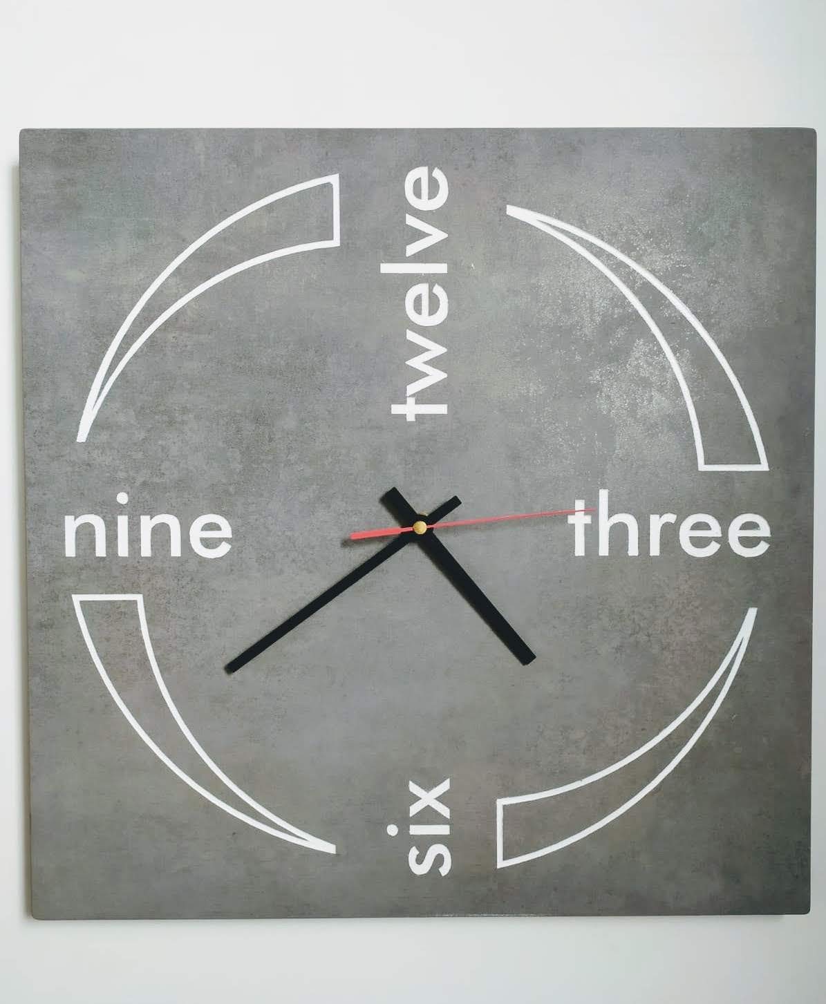 Horloge murale en grès porcelainé silencieuse pour grand mur