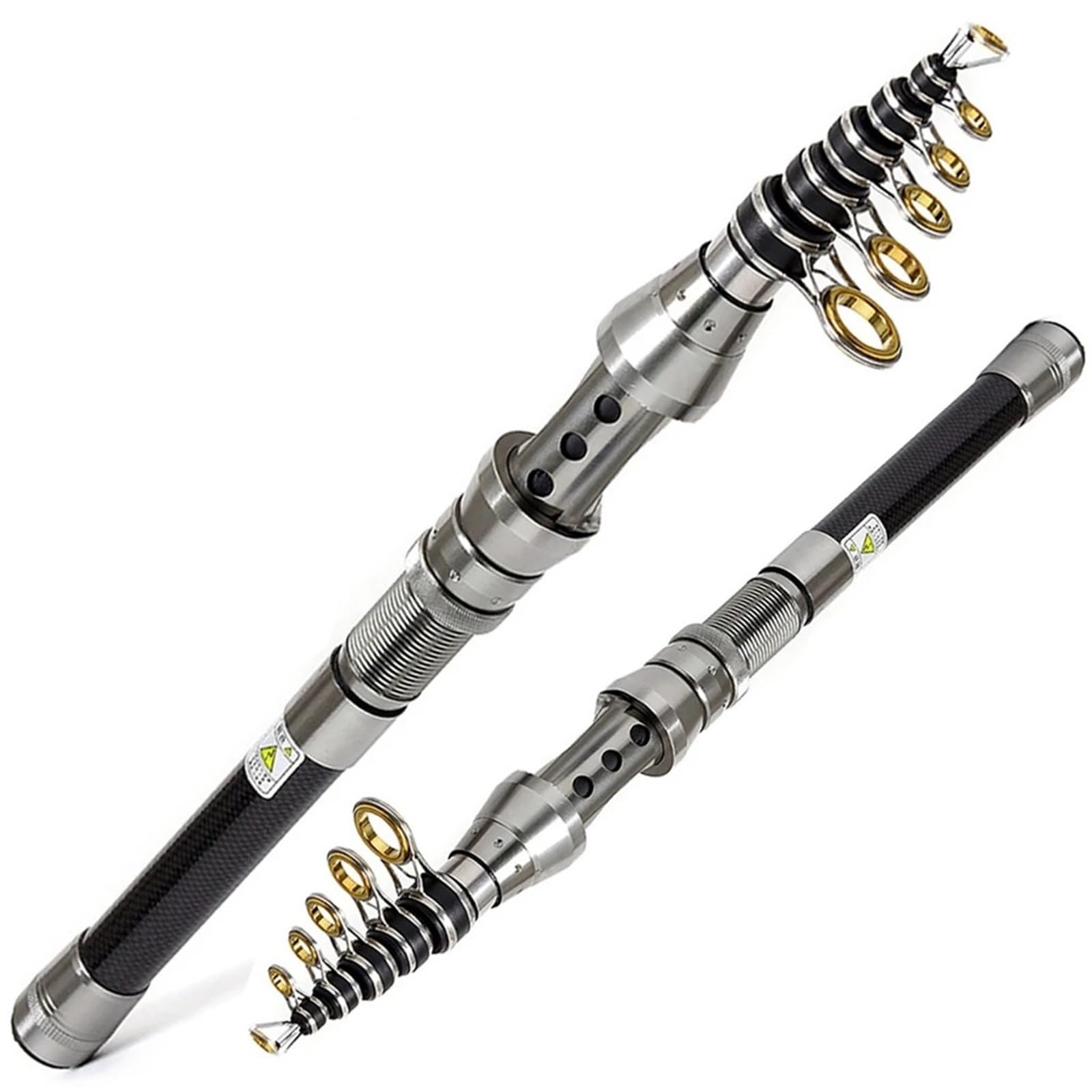 Canne da spinning Canna viaggio 1.5M-2.4M pesca alla carpa 7-10 sezioni Fibra di carbonio for attrezzatura d'acqua dolce in ruscello