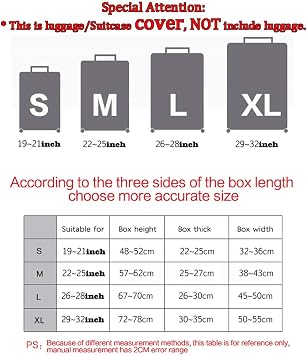 Trolley Case Protective Cover, DOTBUY 3D Print Premium Travel Suitcase Protector Elastic Anti-Scratch Dustproof Luggage Sleeve Cover Elasticized Washable (red,L (26-28 inches))