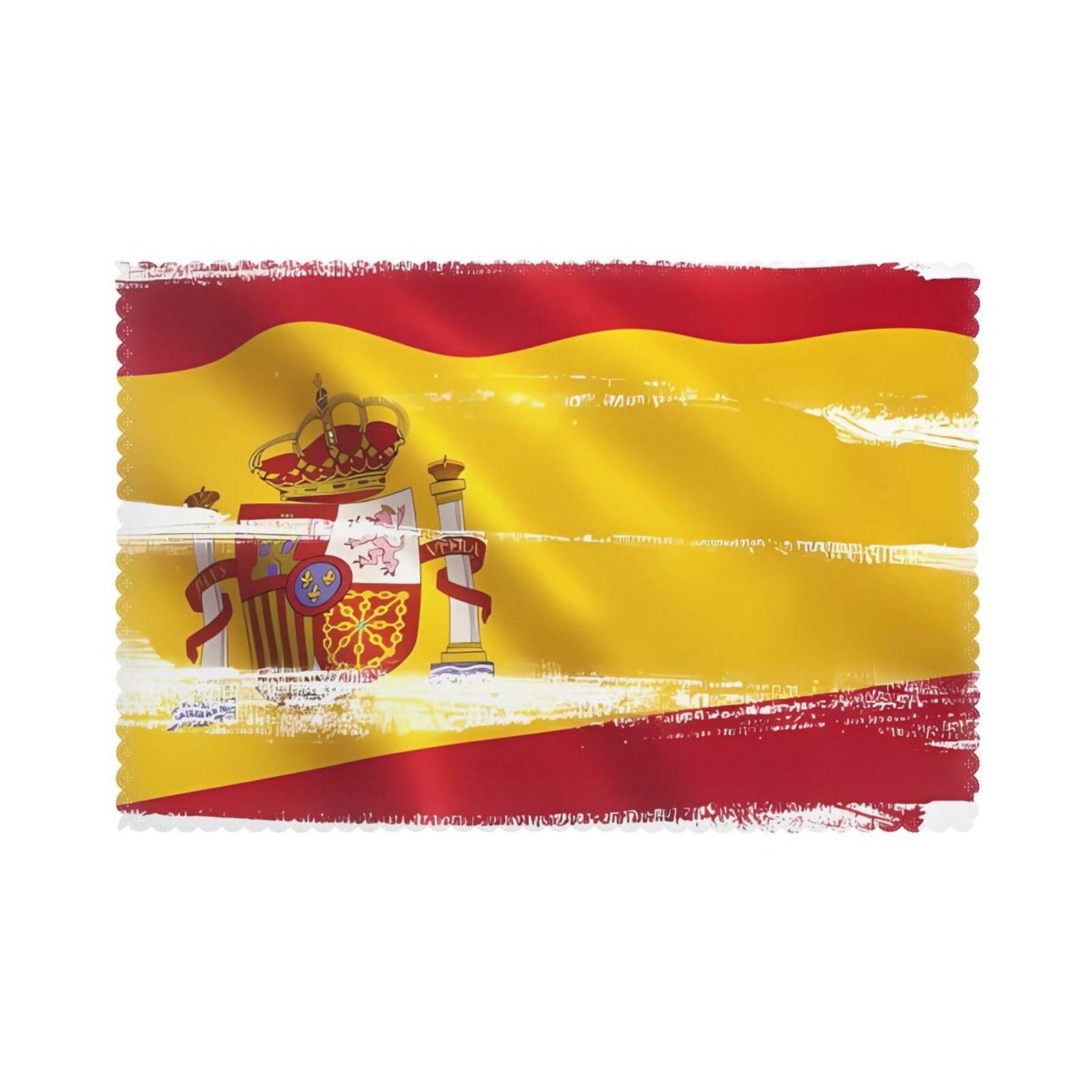 Spain Flag Placemat set of 6, oil-proof and insulated dining table placemats, washable and wipeable.