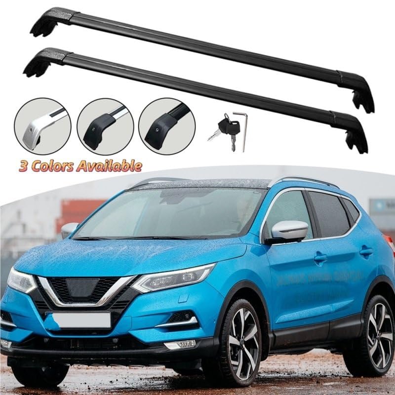 Baca de techo para Nissan Qashqai J11 barras con llave antirrobo 2