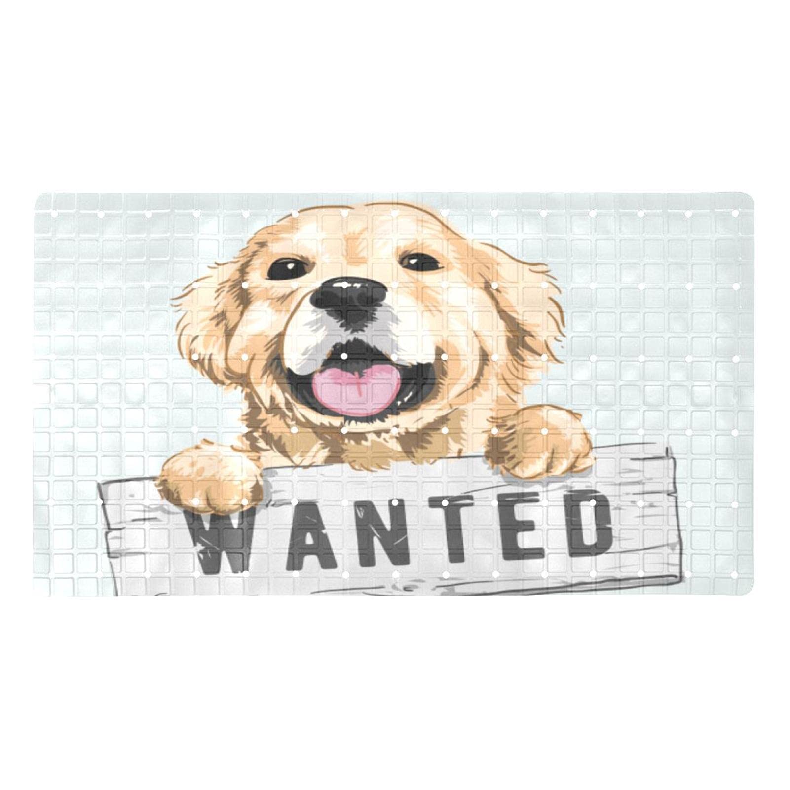 Tapis de bain antidérapant motif chien pour la douche des enfants