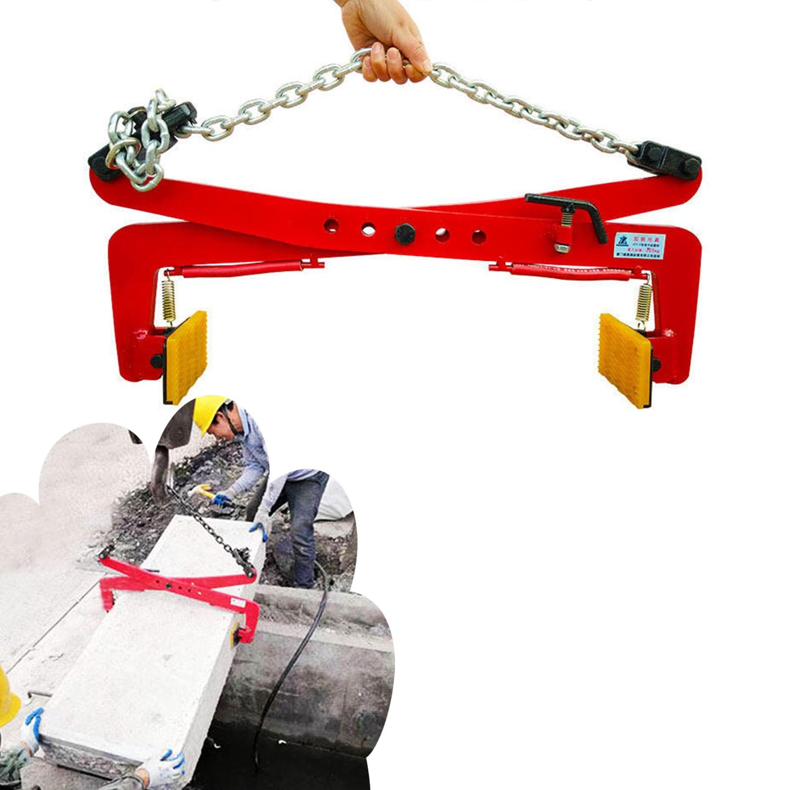 Granite Slab Lifting Clamp, Adjustable Chain Grab Puller Grabber