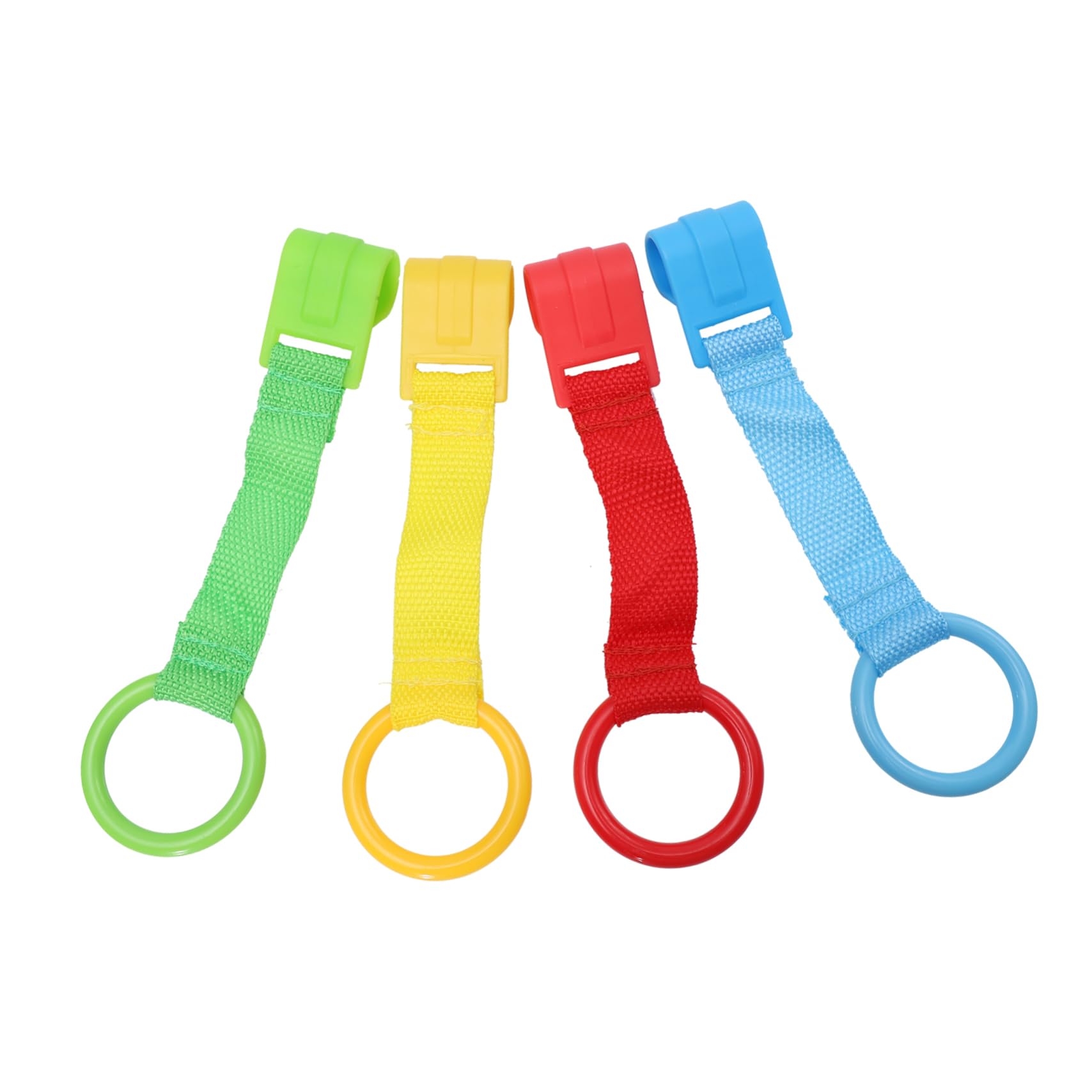 Vaguelly Infant Bed Pull Ring 4pcs Bed Hand Rings Baby Toddler Pull Tab for Safe Standing and Walking