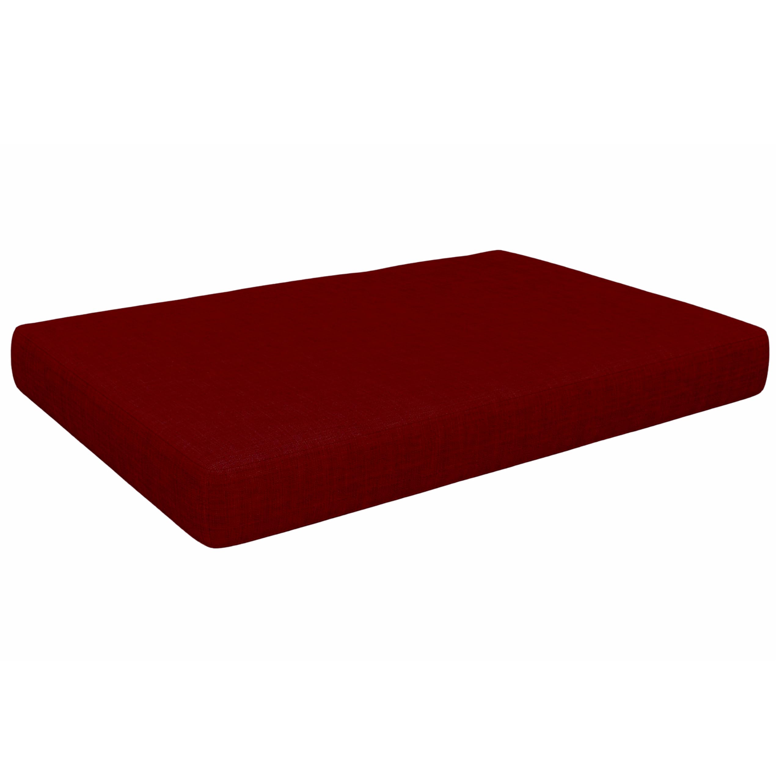 POKAR Euro Pallet Seating - 1x seat cushion 120x80cm, cold foam, removable covers, Home and Garden Furniture DIY, pillow-seat, for summer house sofa, indoor outdoor, without pallets, Dark Red โ image 1