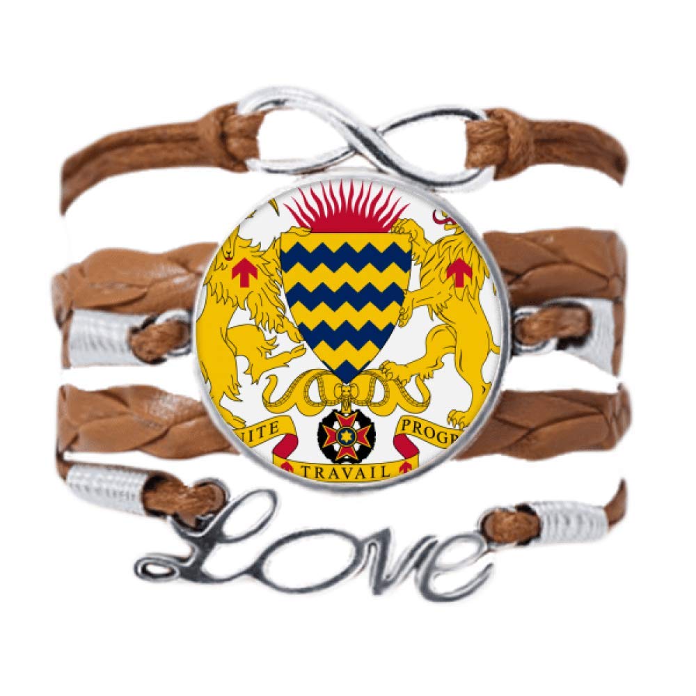 Bestchong Chad National Emblem Country Bracelet Love Chain Rope Ornament Wristband Gift
