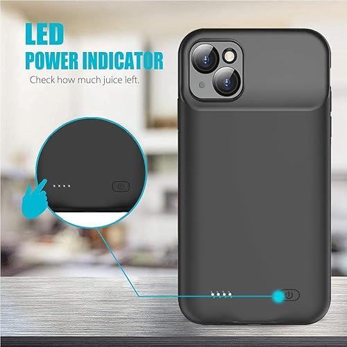 Miniatura 3 de Funda de batería para iPhone 14, Full Encircle 7000mAh Ultra-Slim Recargable Inteligente Portátil Cubierta de Carga Extendida Batería Compatible con