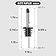 Liquor Pourer, 12Pack Stainless Steel Freeflow Speed Bottle Dispenser with Tapered Spout and Rubber Dust Caps for Wine and Spirits Bottles