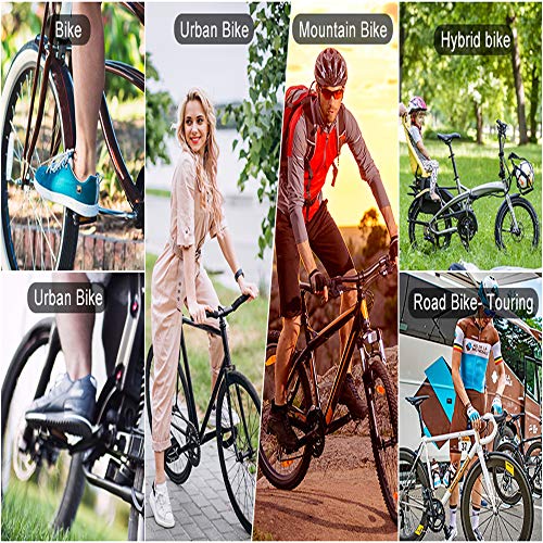 CESHUMD Pedals Mountain Bike Pedals, Non-Slip Universal Lightweight Aluminium Bicycle Platform Pedals for BMX MTB 9/16 (Black)