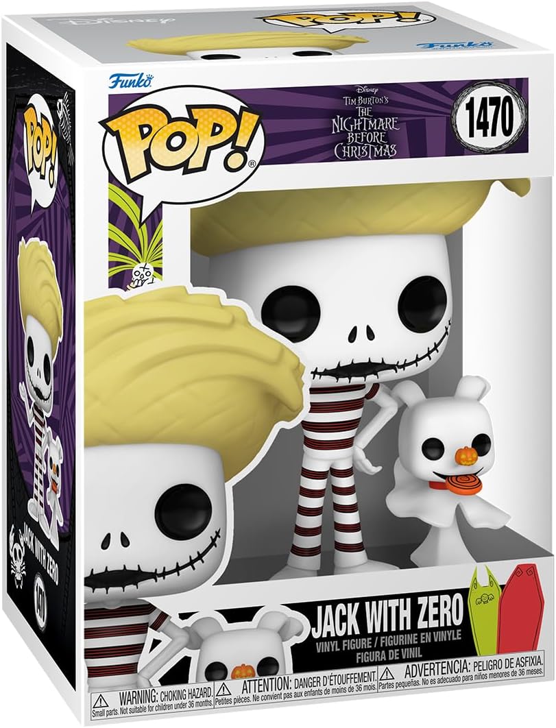 Funko POP! & Buddy: The Nightmare Before Christmas - Jack Skellington with Zero - (Beach) - Disney: The Nightmare Before Christmas - Collectable Vinyl Figure - Gift Idea - Official Merchandise