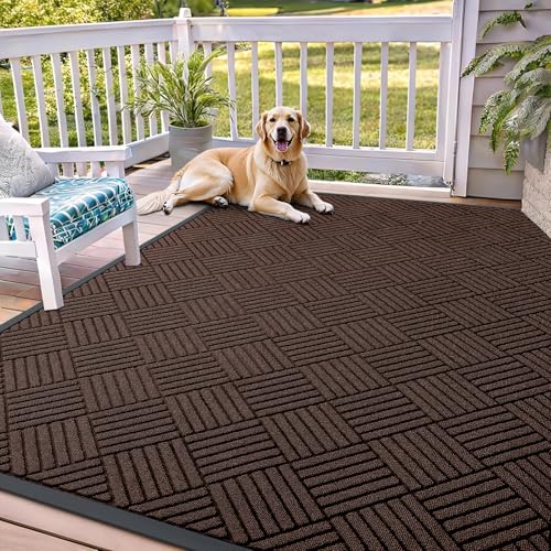 Image of OLANLY Front Door Mat Outside Entrance 71x47, Waterproof Heavy-Duty Doormat