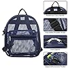Summit Ridge Mini 11 Inch Mesh Backpack for Women, Men, Beach Toys, Pool, and Swimming Gear; Mini Transparent Backpacks with Padded Straps (Navy) #1