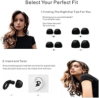 Vista 4 de Tapones para los oídos para dormir, tapones para los oídos de 35 dB para dormir con cancelación de ruido, tapones de silicona reutilizables