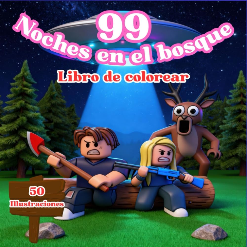 99 NOCHES EN EL BOSQUE: 50 imagenes de tus personajes favoritos de internet. Haz que tus hijos se relajen coloreando. Con 3 niveles de dificultad. Podras conseguir colorear todos?