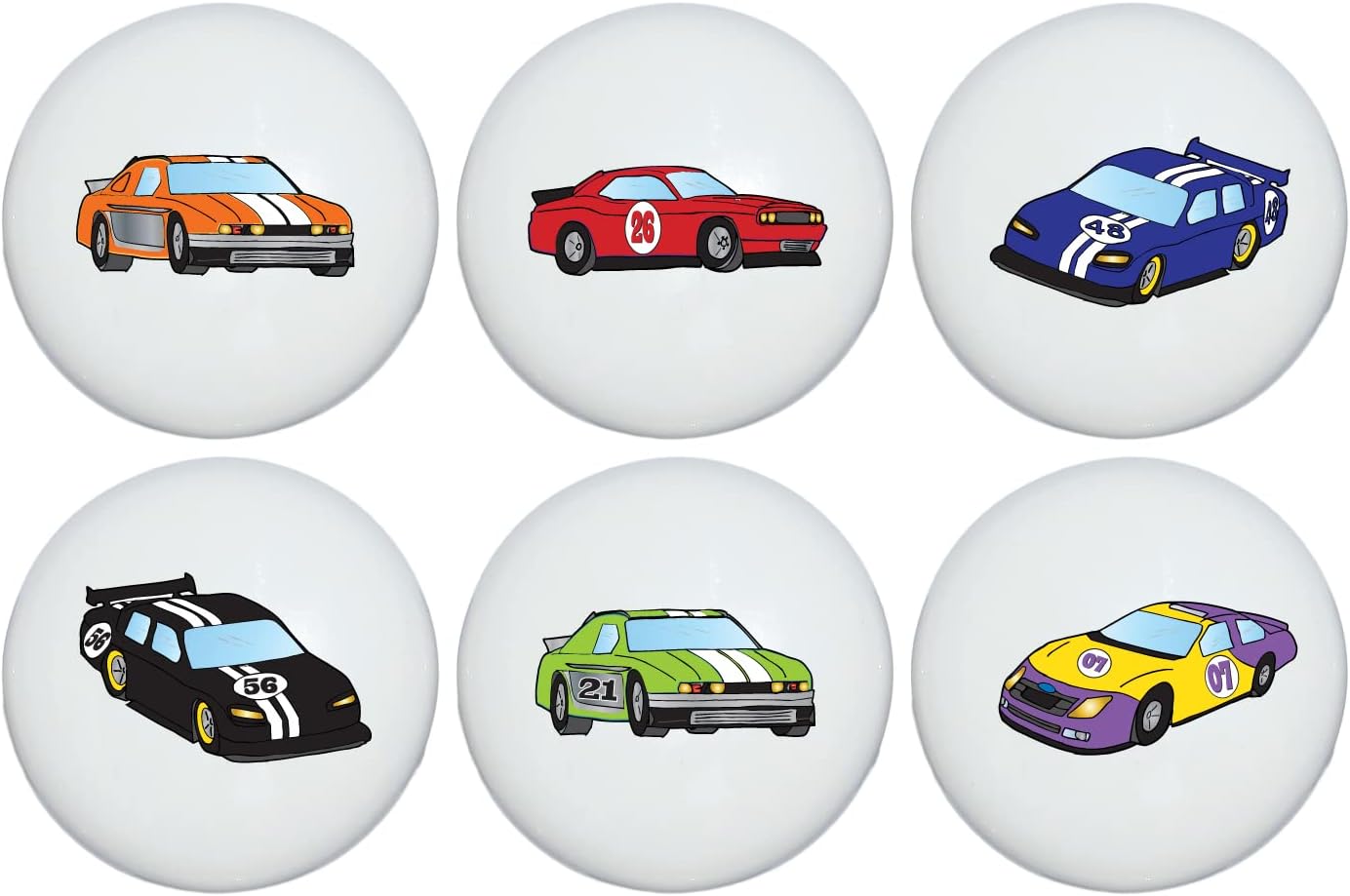Stock Car Race Dresser Drawer Cabinet Knob for Nursery Room Decor