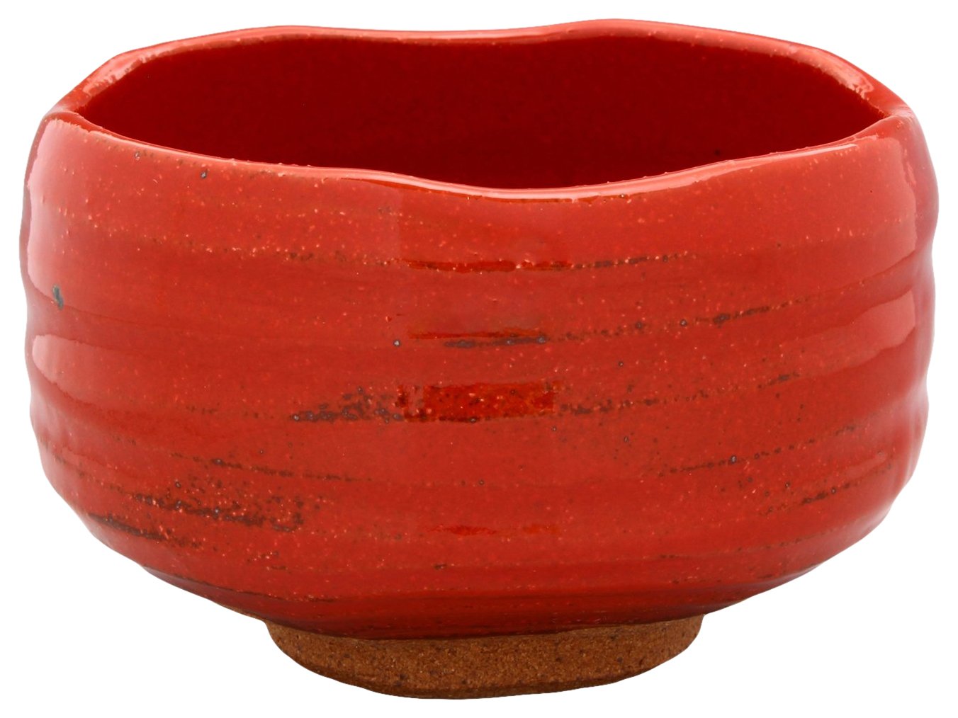Mino Ware 504-09 Small Matcha Bowl, Red Color, Made in Japan : Home & Kitchen