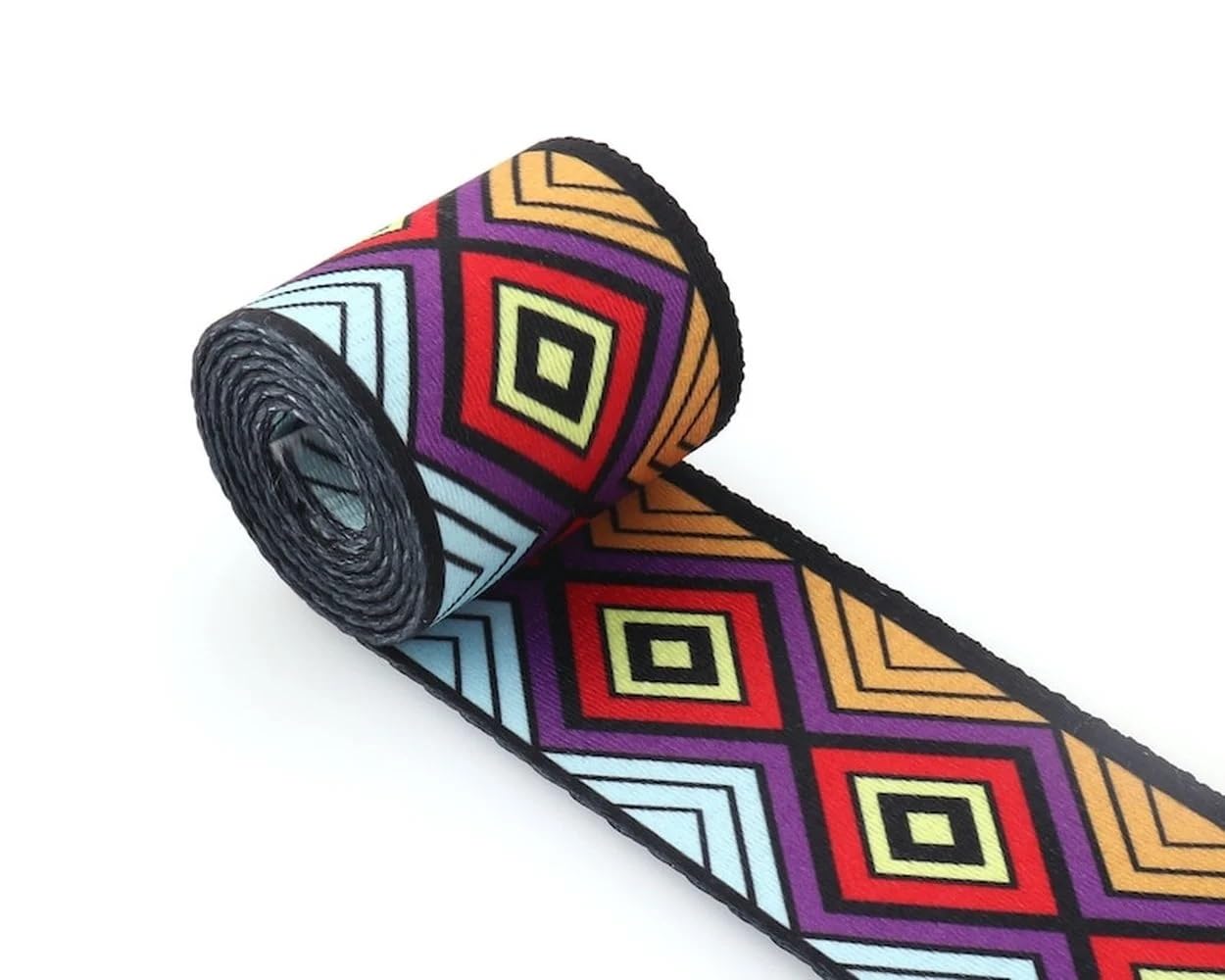Webbing 5 Yards 38mm Colorful Webbing Strap Purse Ribbon Bag Straps Key Fob Luggage Belt Rope Dog Pet Collar Leash(7)