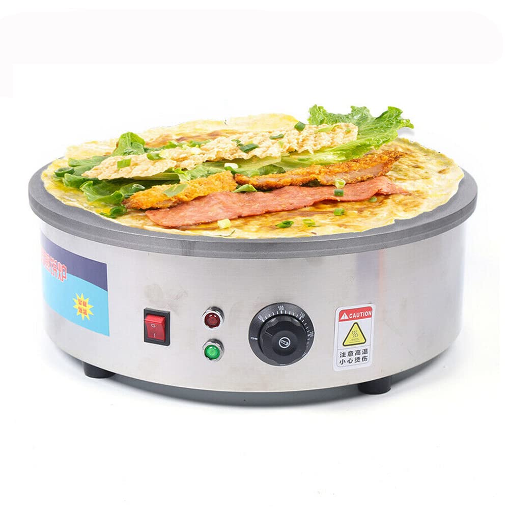Crepera Maker, 2800 W, placa de 45 cm, para hacer crepes dulces, tortitas, galettes
