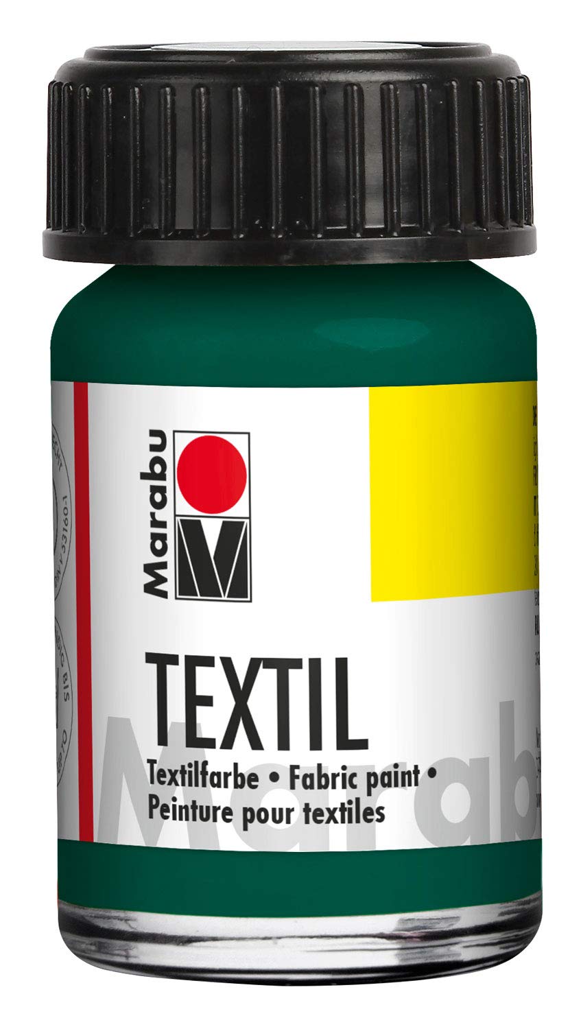 Marabu Textil Jar, Fabric Paint, Dark Green, 4.5 x 3 x 3.2 cm