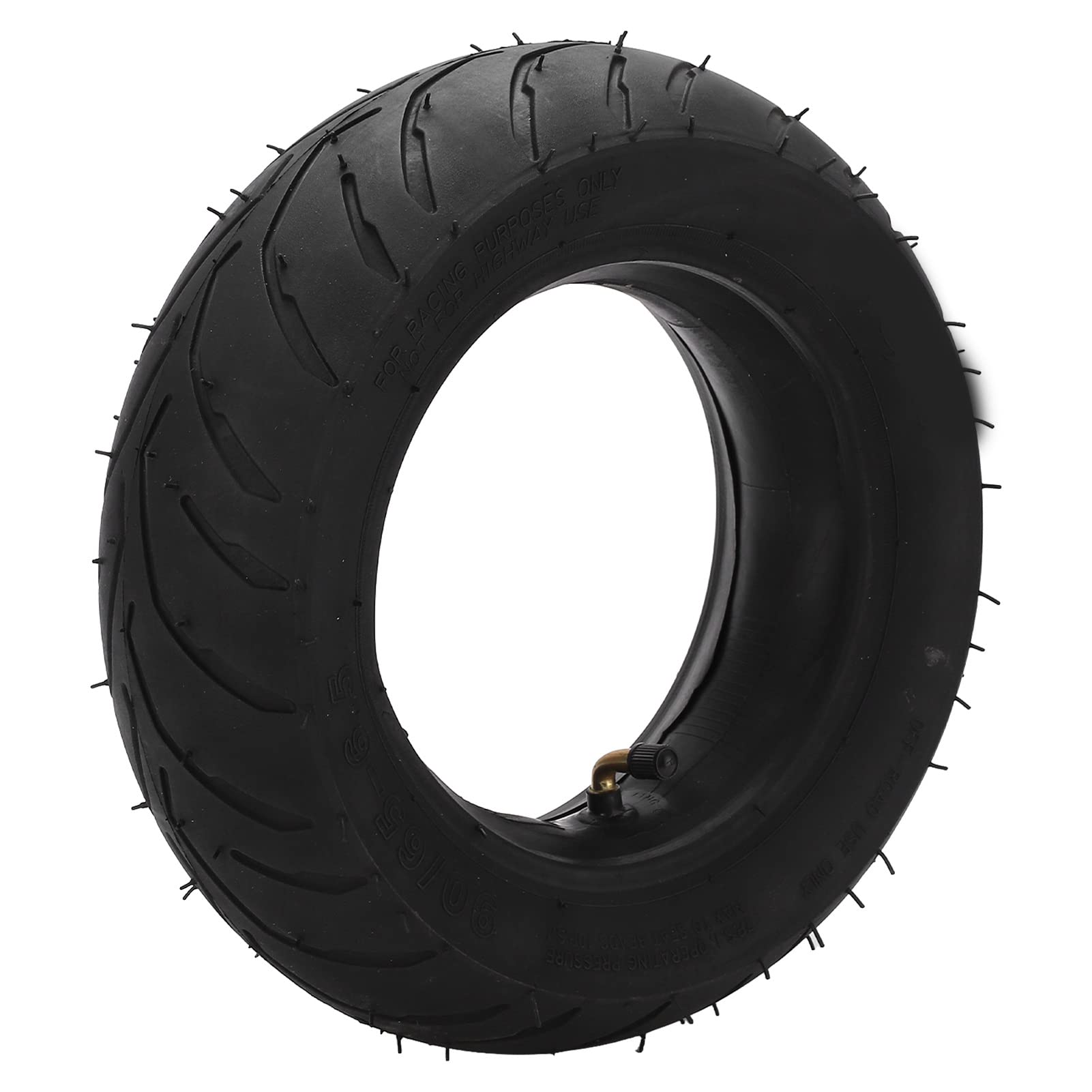 Rengue Ensemble de Pneus et de Chambres à Air 90/65-6,5 en Caoutchouc Butyle épais de Rechange pour Mini Scooter électrique de Poche Tout-terrain de 49 Cc avec Antidéflagrant, Con