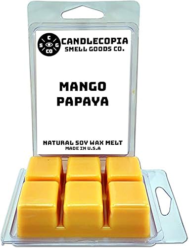 Cera vegetal fuertemente aromatizada vertida a mano, 12 cubos de cera aromática, 6.4 onzas en 2 x 6 paquetes