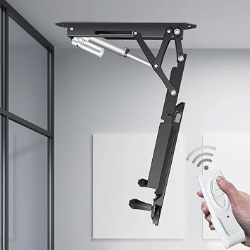 Ceiling TV Mount - Motorized TV Mount for 32-70 Inch TVs, Hidden Drop Down TV Lift with Auto Lifting, Motorized TV Stand with Remote Control and Switch Control