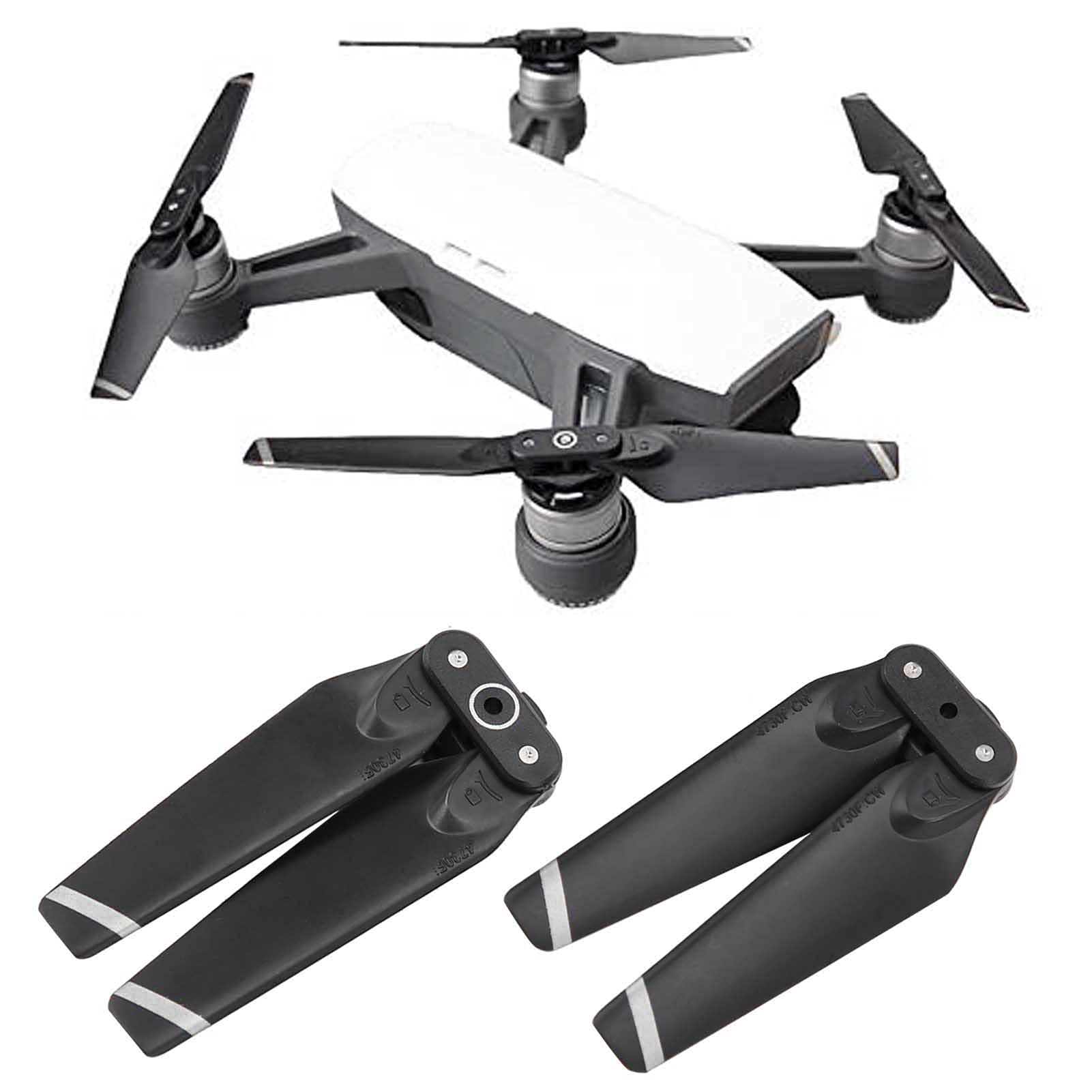 Puntelli a lama pieghevole 4730F, facile da installare Elica squisita a sgancio rapido 4730F per Spark Drone(Bordo nero argento)