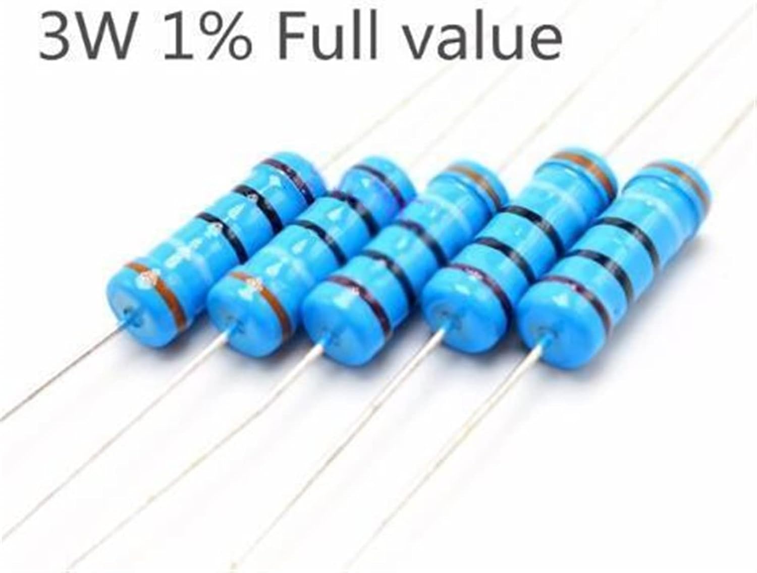 1000pcs 3W Metal Film Resistor 1Percent TMP1105 (Size : 3W, Color : 30R)