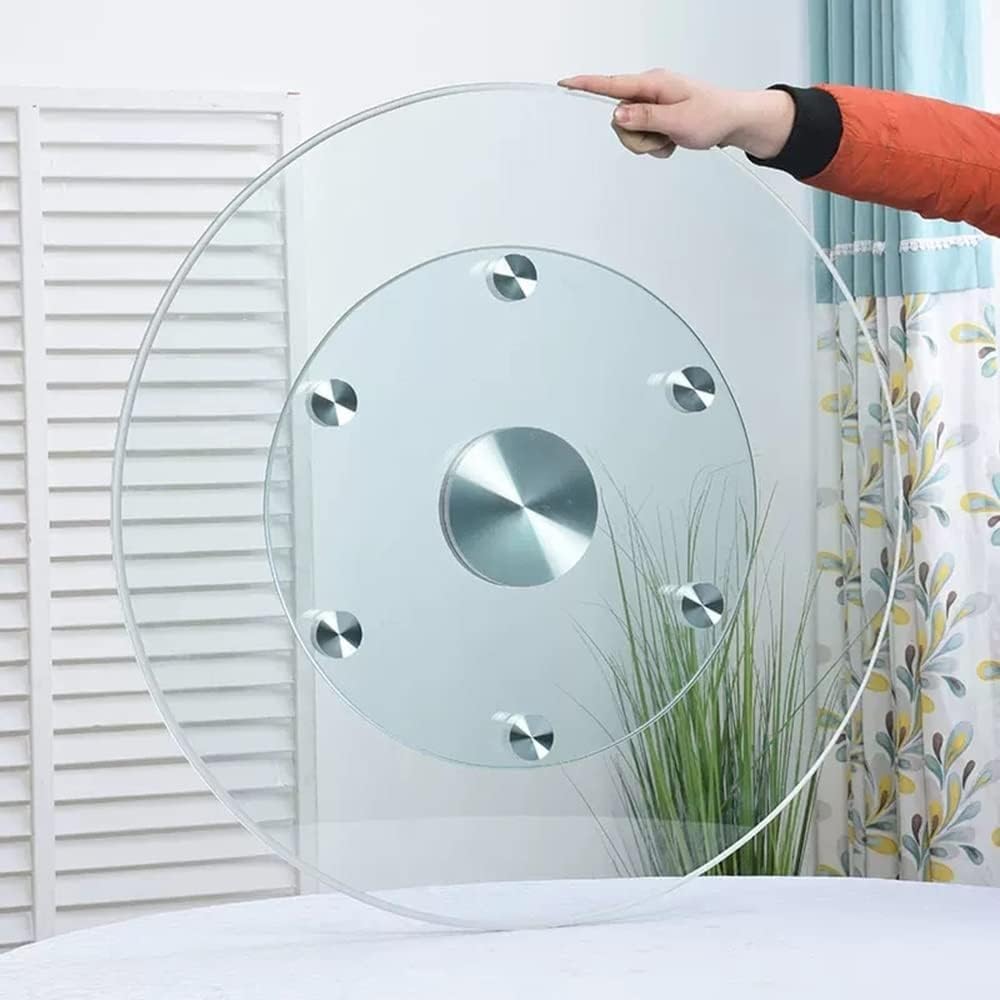 Plateau tournant de table pour ne plus renverser vos plats assiette en verre trempé