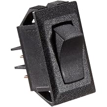 RV Designer S261, Rocker Switch, 10 Amp, On / Off, SPST, Black, DC Electrical