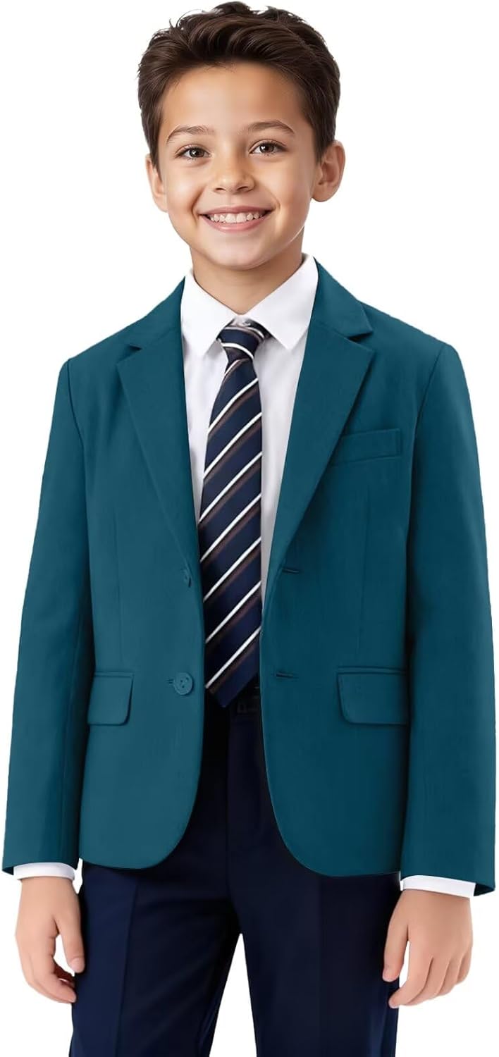 Boys Blazer Slim Fit Sport Coat Classic Kids Suit Jacket for Toddler Boy Wedding Casual Blazer