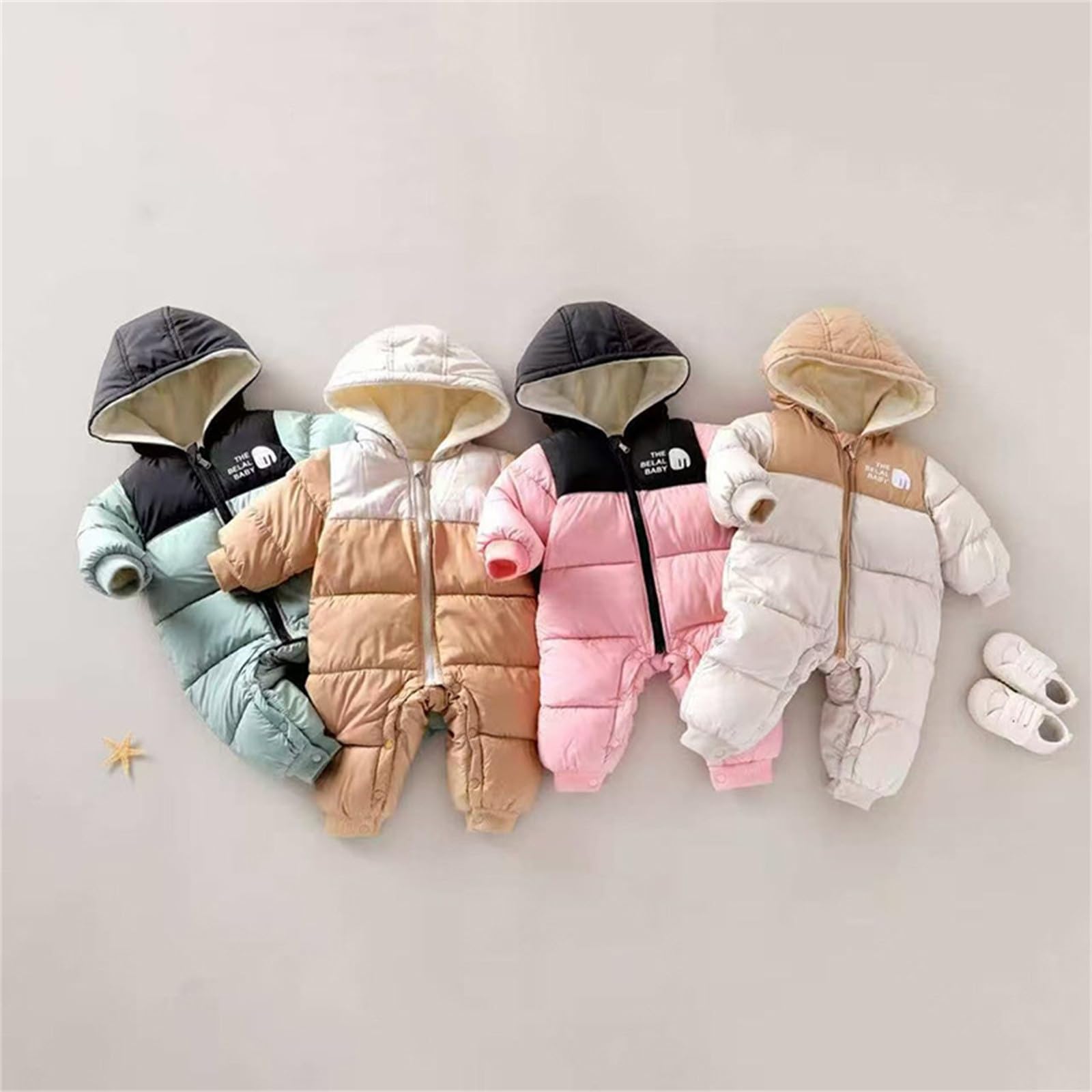 Tuta Neve Neonato Tuta Da Neve Neonato Tutine 0 3 Mesi Tutina Termica Bambino 2 Anni 18 Neonata Bambina Abbigliamento Caldo Cotone Giubbotto Intero Pigiama Pagliaccetto 24M Sci Invernale Giubbino 6 9